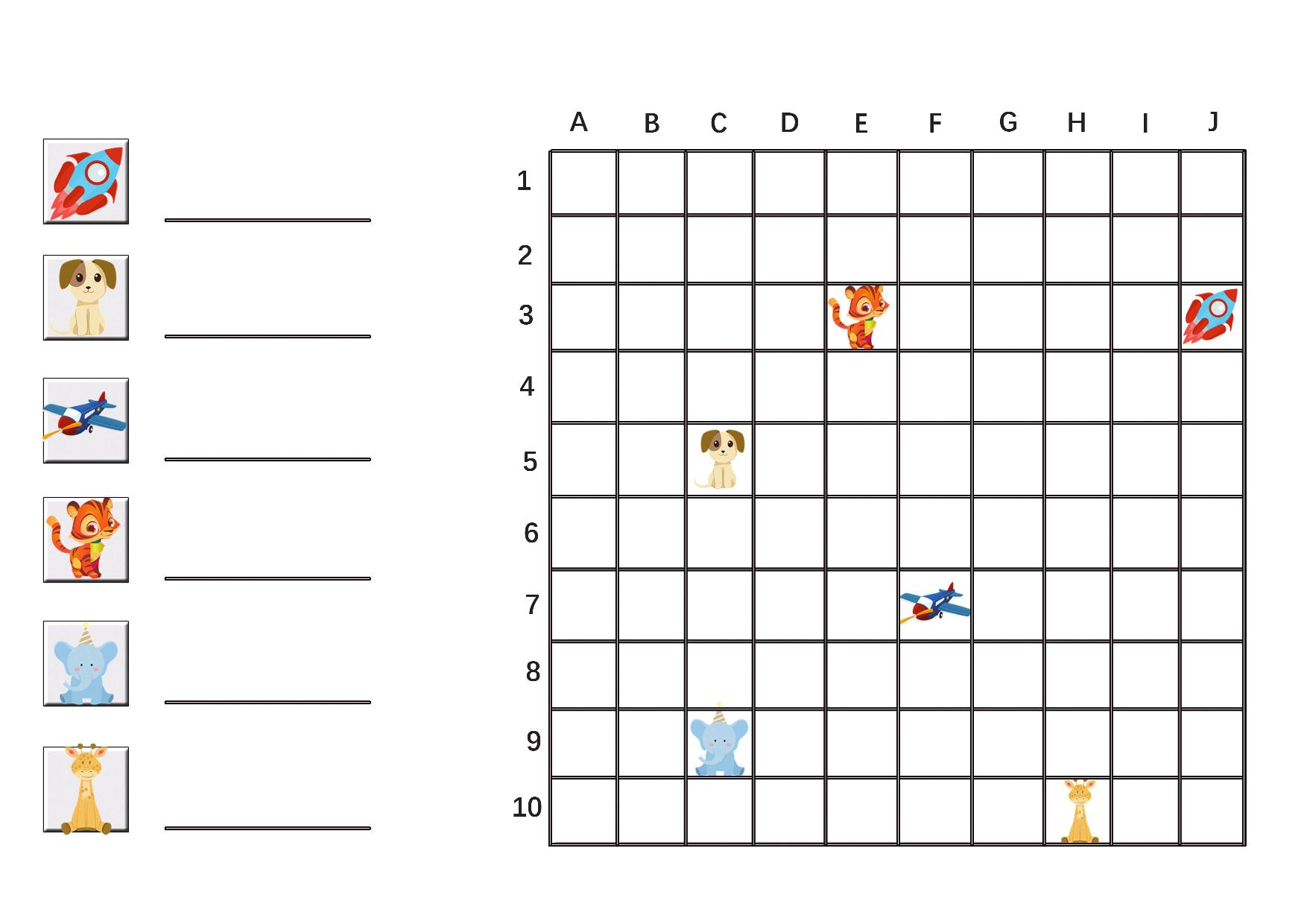 图片[2]-用数字和字母写出图画在图表中的位置，9页PDF-优学盒子