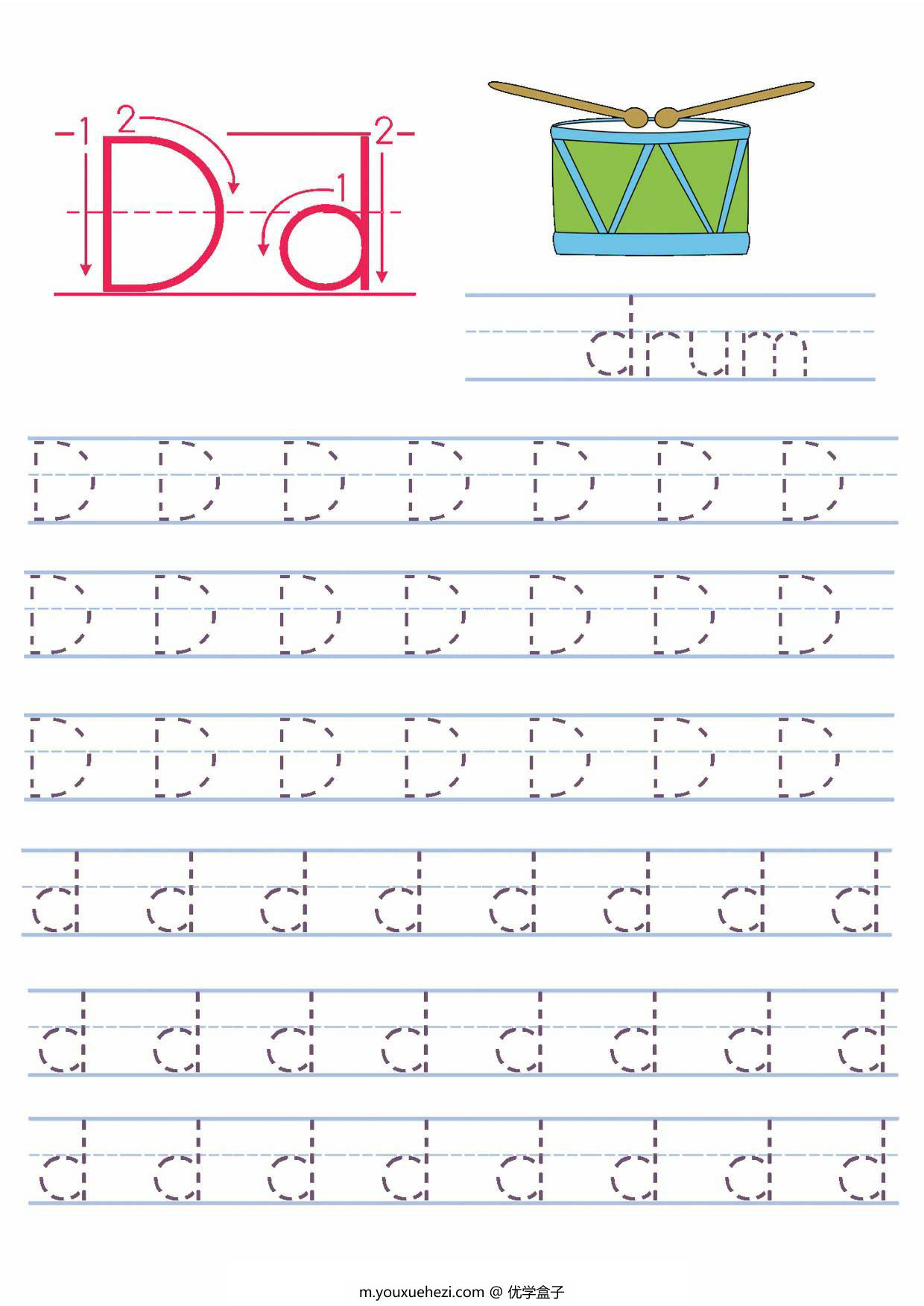 图片[4]-英文字母书写练习 26页PDF-优学盒子