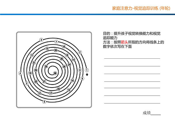 视觉追踪训练（年轮），15页PDF-优学盒子