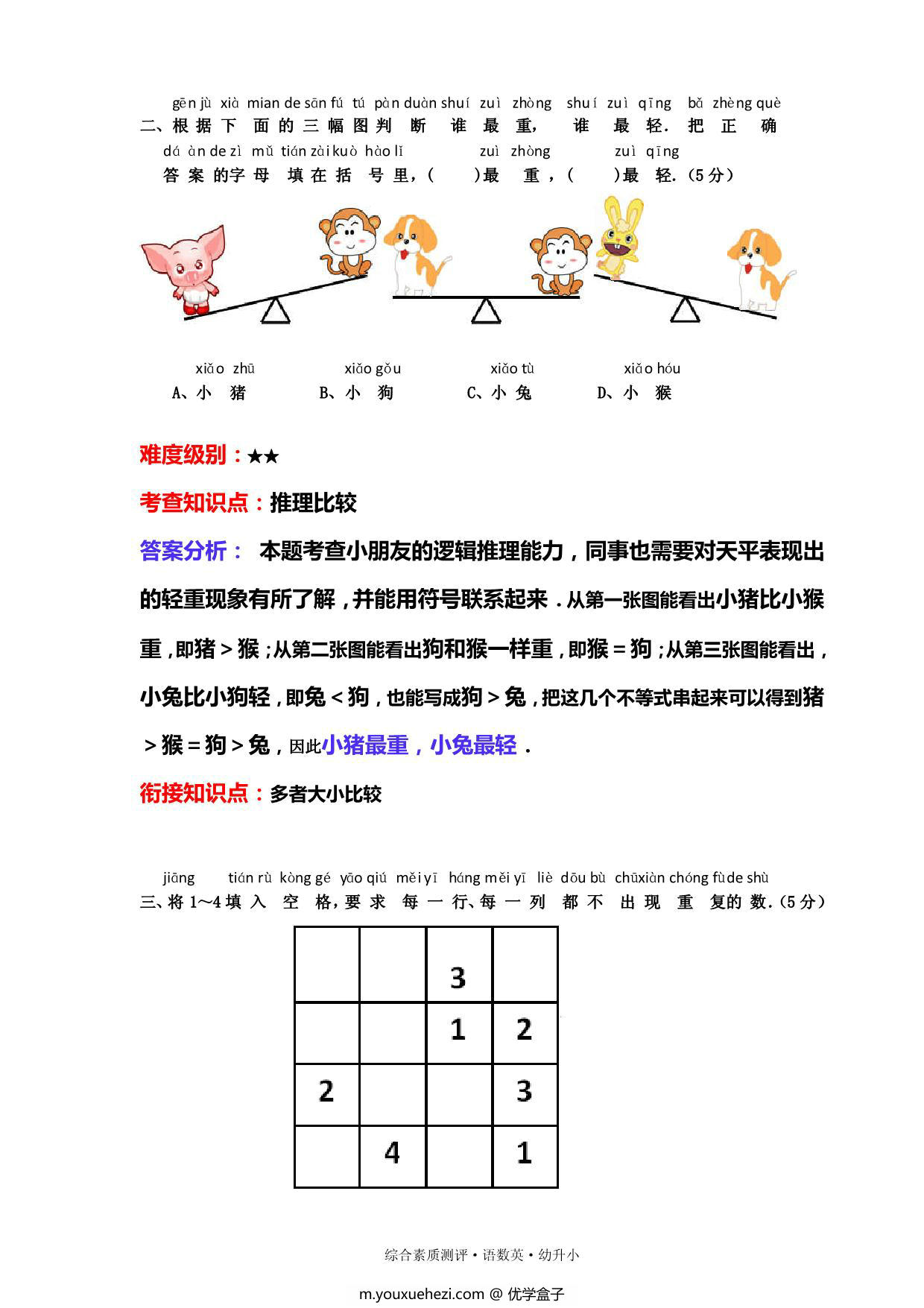 图片[2]-【备战幼升小】必刷综合练习4套，26页PDF-优学盒子