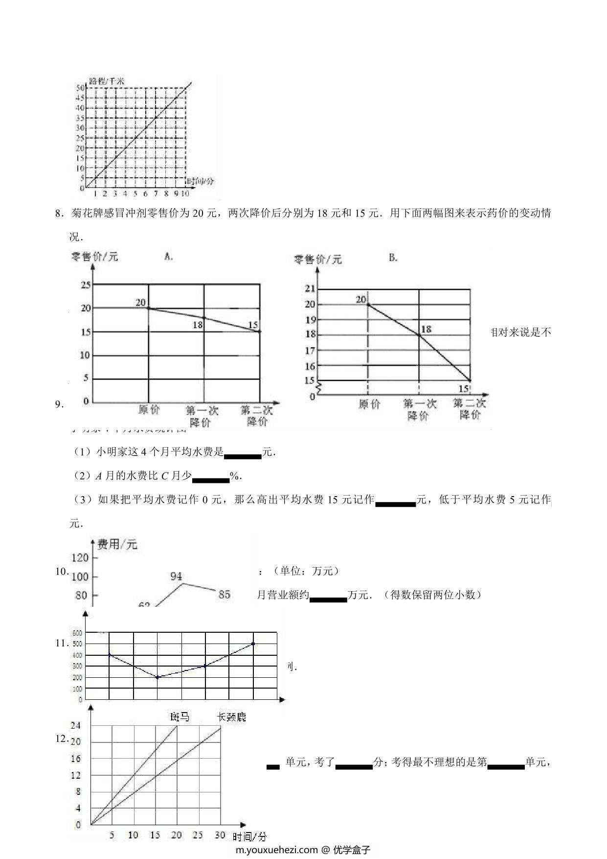 图片[3]-[合集8份] 四年级下册数学1-8单元测试卷(版一) 青岛版五四制-优学盒子