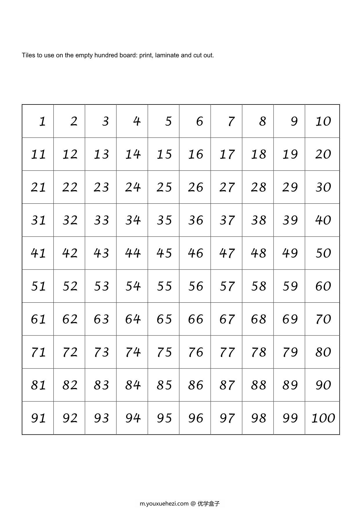 图片[2]-小怪兽百数板，5页PDF-优学盒子