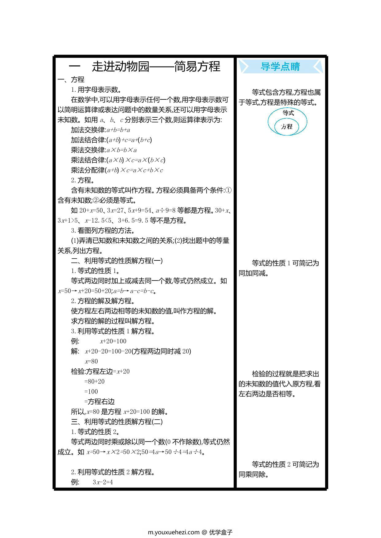 图片[1]-四年级下册数学总复习 青岛版五四制18页-优学盒子