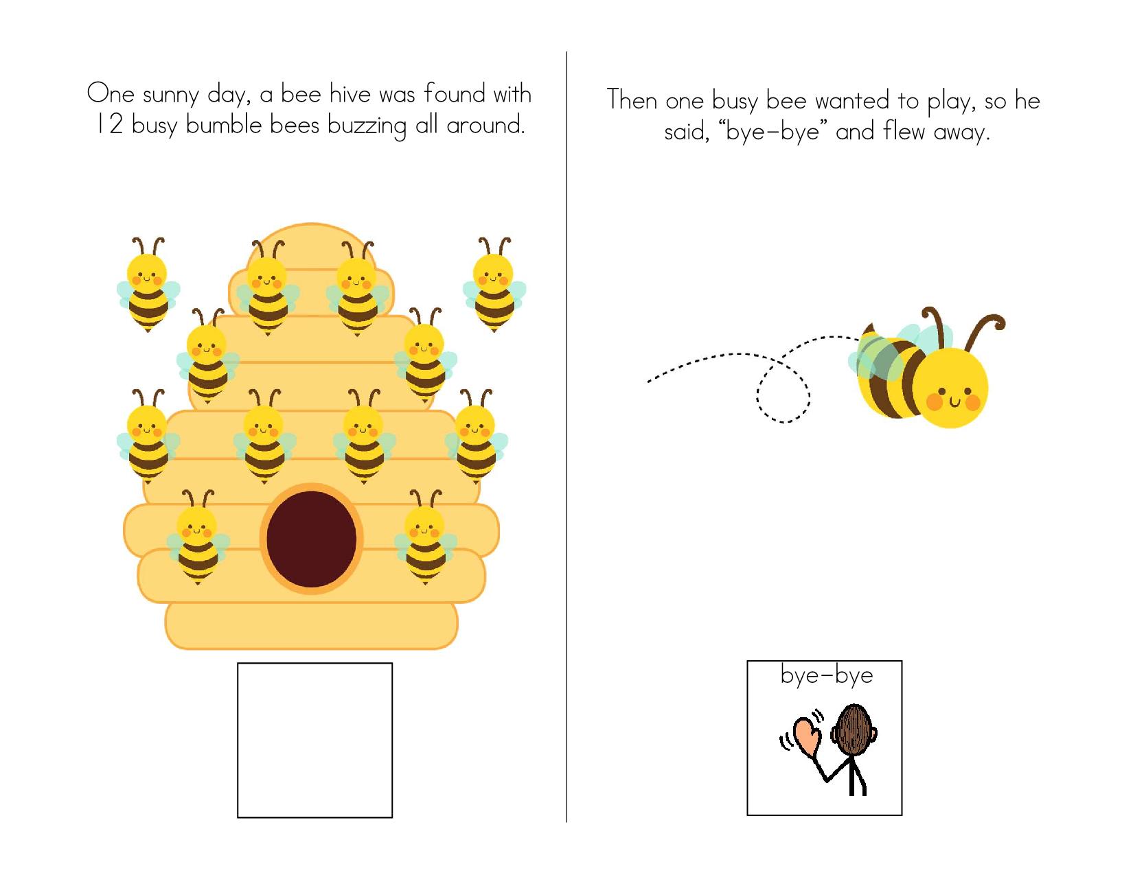 图片[2]-12只忙碌的蜜蜂12 busy bees interactive book互动翻翻书，18页PDF-优学盒子