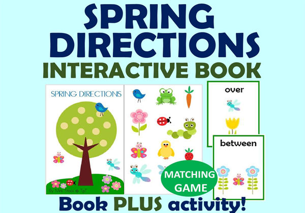 春天Spring （方位练习），interactive book互动翻翻书，17页PDF-优学盒子