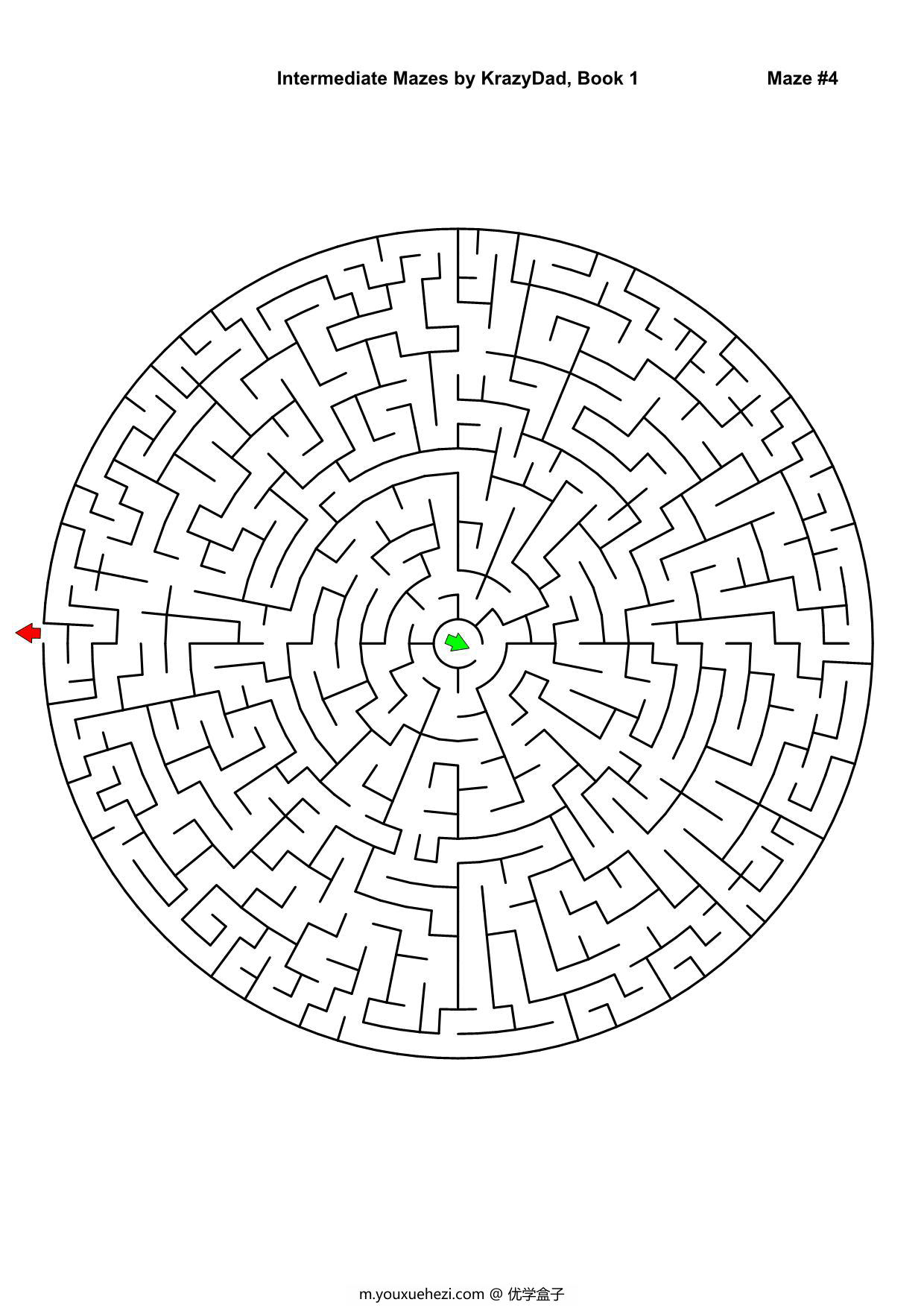 图片[1]-Intermediate Mazes (Ages 6-8)，1000页PDF-优学盒子