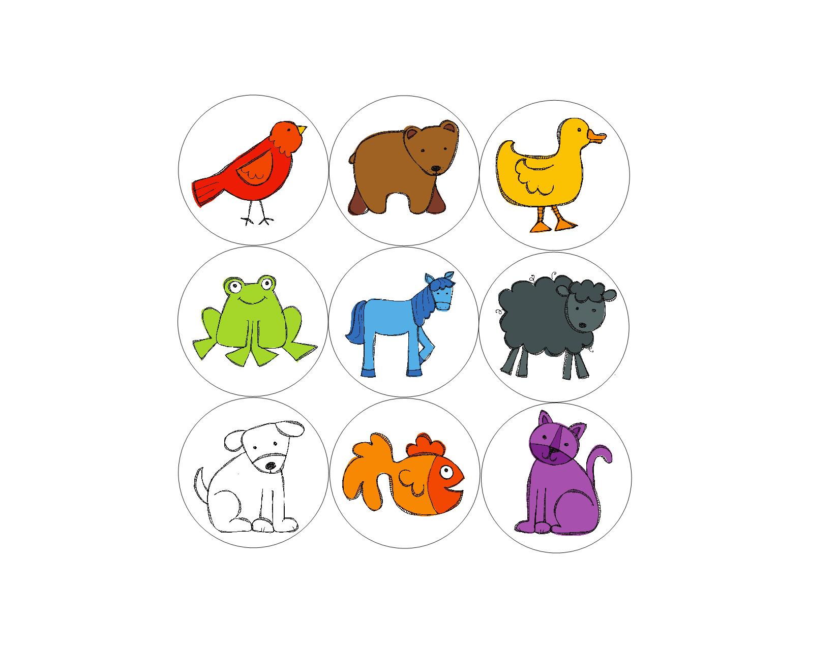 图片[2]-动物颜色配对，2页PDF-优学盒子