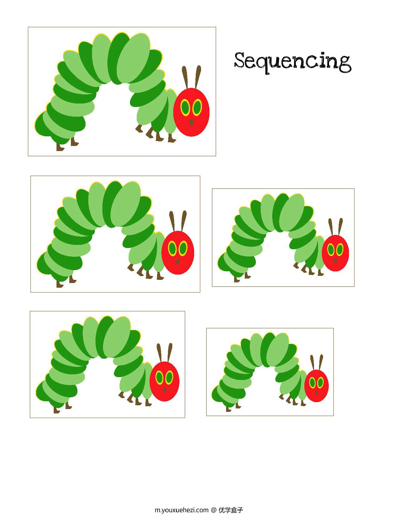 图片[1]-好饿的毛毛虫素材，11页PDF+11P.jpg-优学盒子