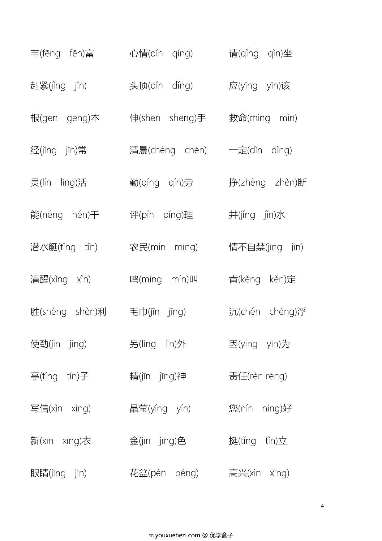 图片[3]-前后鼻音练习，5页PDF电子版-优学盒子