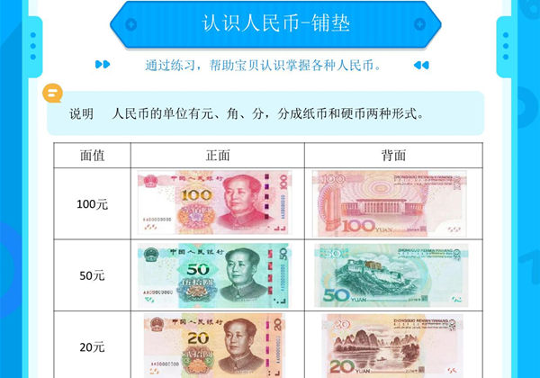 一年级认识人民币，18页PDF-优学盒子