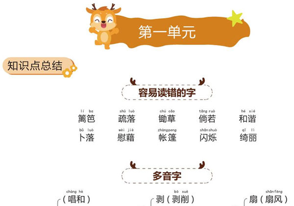 四年级语文下册期中复习宝典，42页PDF电子版-优学盒子