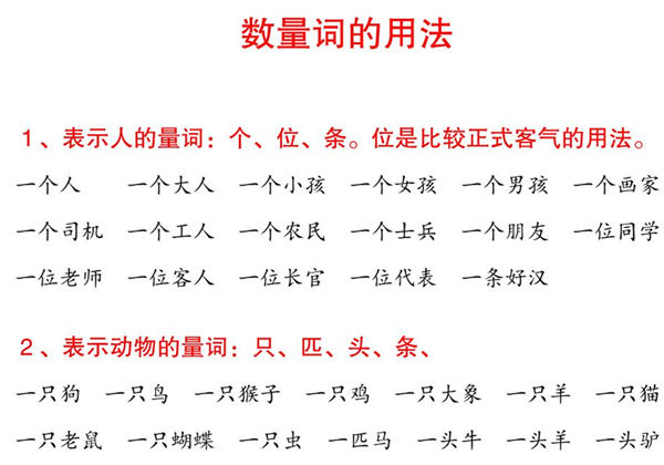 数量词的用法，5页PDF可打印-优学盒子