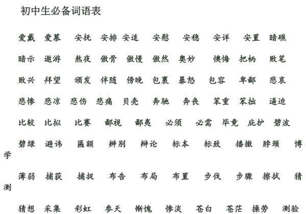 小升初字词，14页PDF电子版-优学盒子