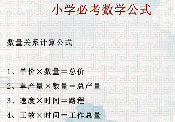 小学必考数学公式，10页PDF电子版-优学盒子
