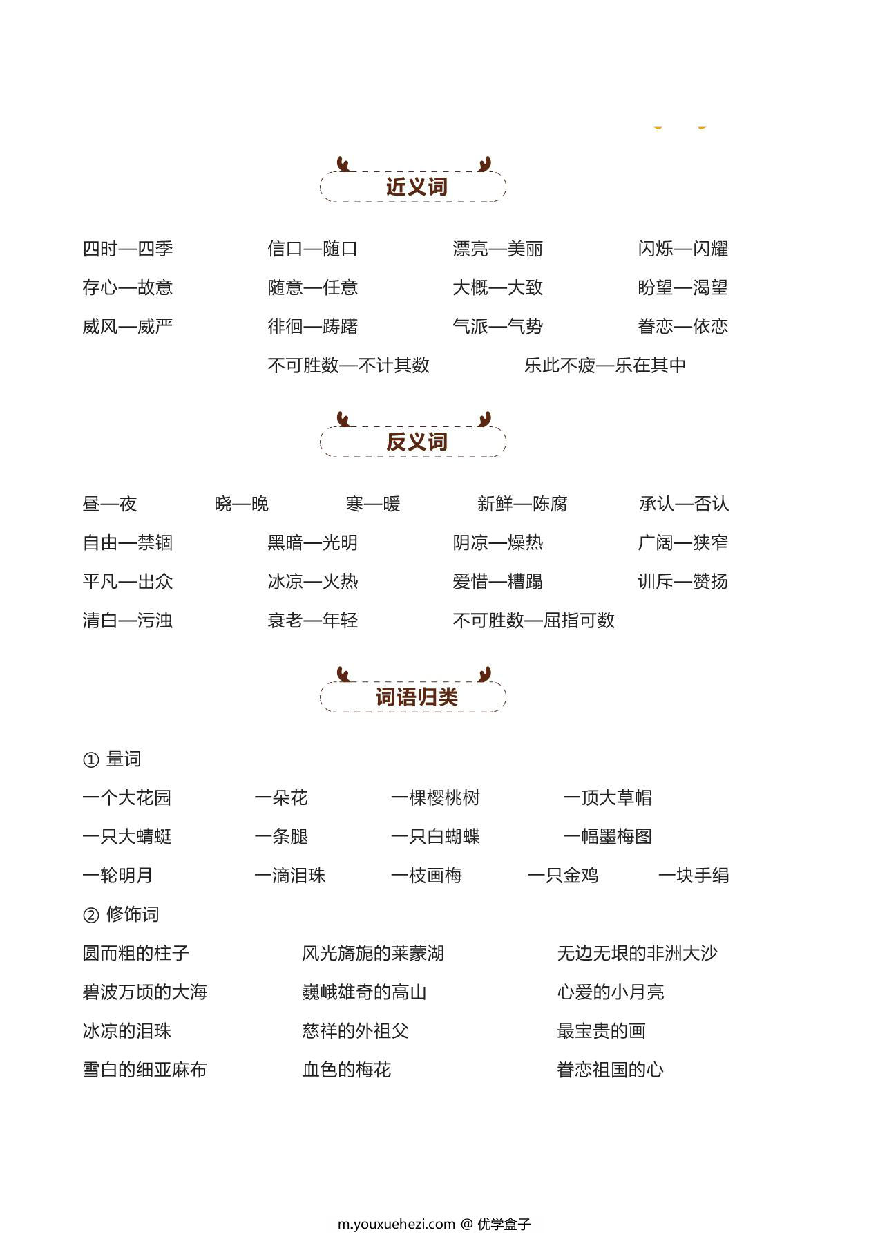 图片[2]-五年级语文下册期中复习宝典，50页PDF电子版-优学盒子