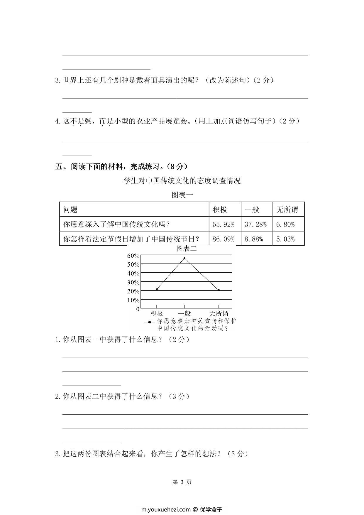 图片[2]-六年级下册语文单元+期中试卷汇总，50页PDF电子版-优学盒子