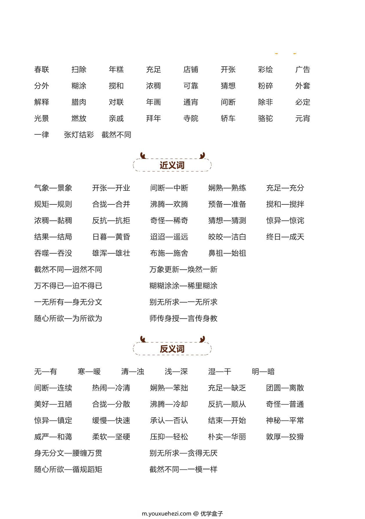 图片[2]-六年级语文下册期中复习宝典，41页PDF电子版-优学盒子