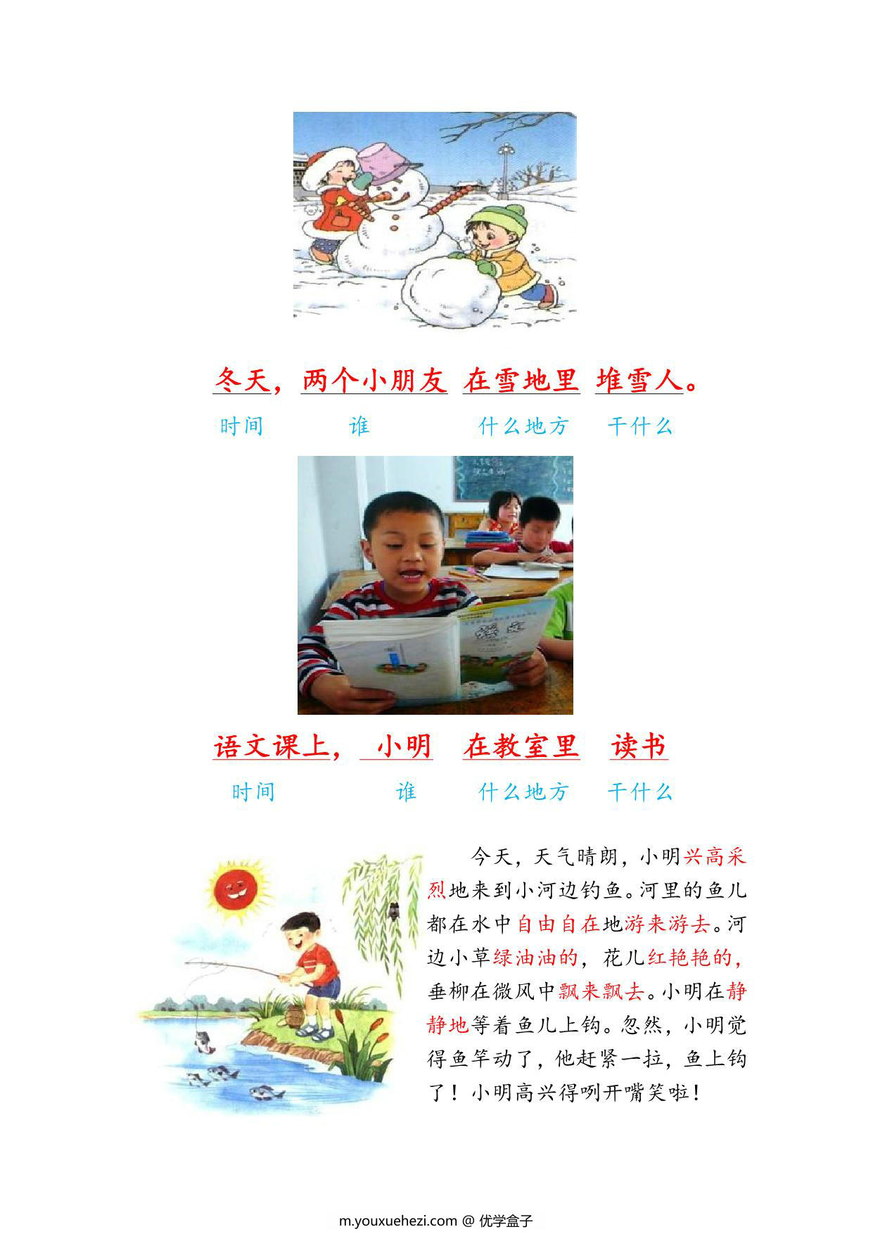 图片[1]-看图写话范文讲解，10页PDF可打印-优学盒子