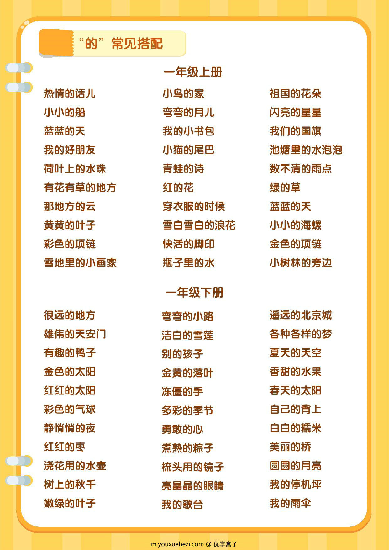图片[2]-“的地得”积累与搭配，6页PDF电子版-优学盒子