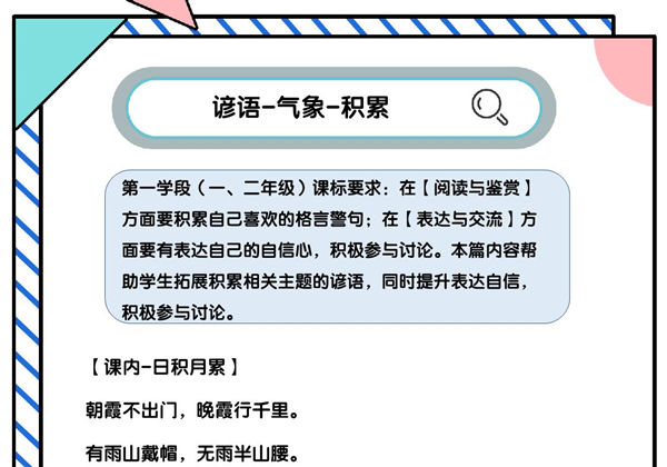 谚语积累练习，9页PDF电子版-优学盒子