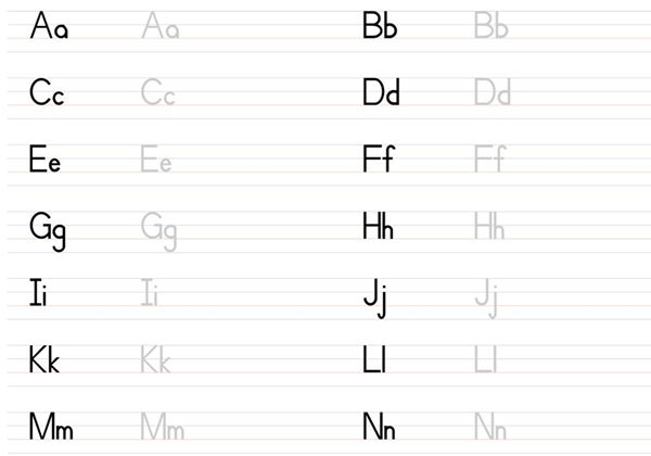 26英文字母木棍体，PDF电子版-优学盒子