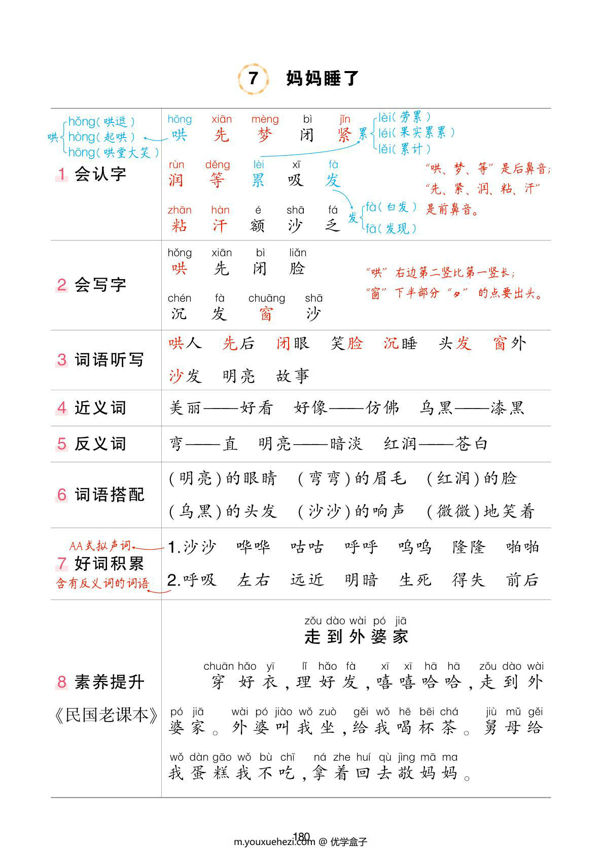 图片[3]-二年级上册语文状元语文笔记（背记清单），24页PDF可打印-优学盒子