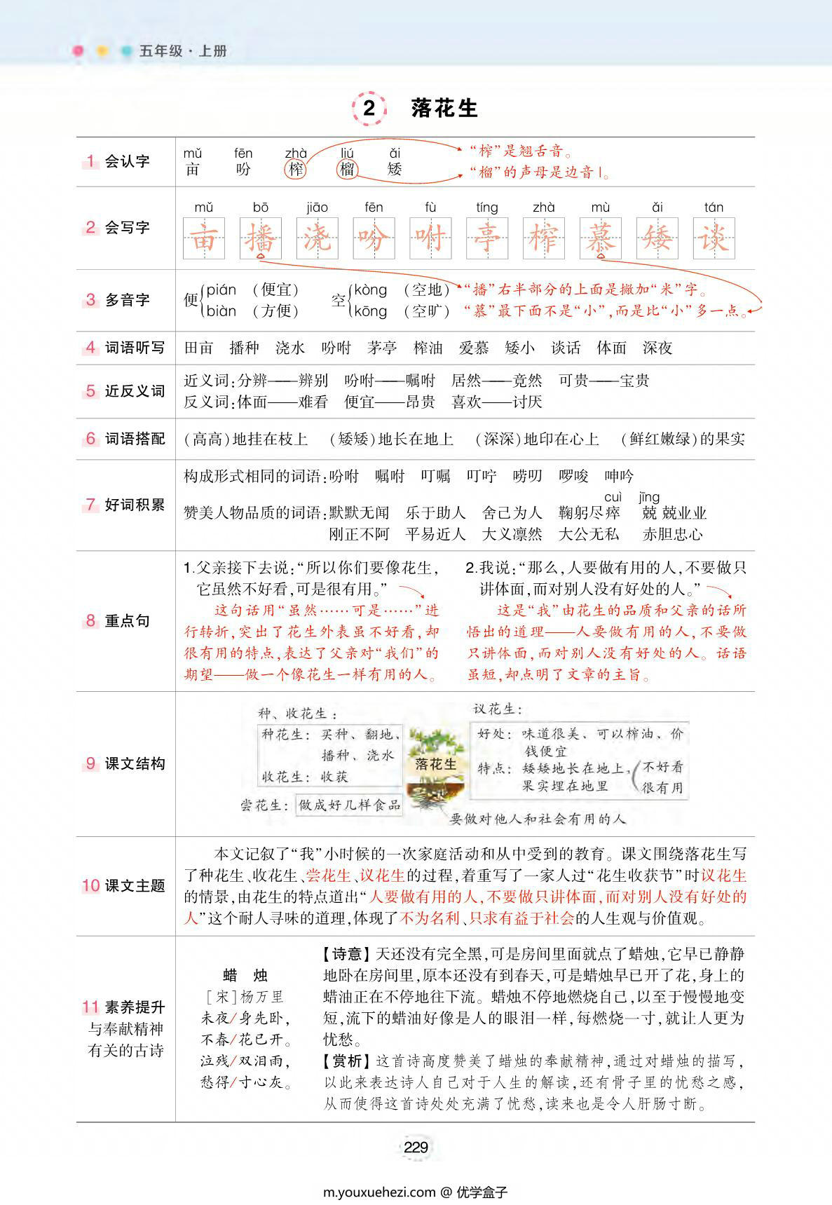 图片[2]-五年级上册语文状元语文笔记（背记清单），32页PDF电子版-优学盒子