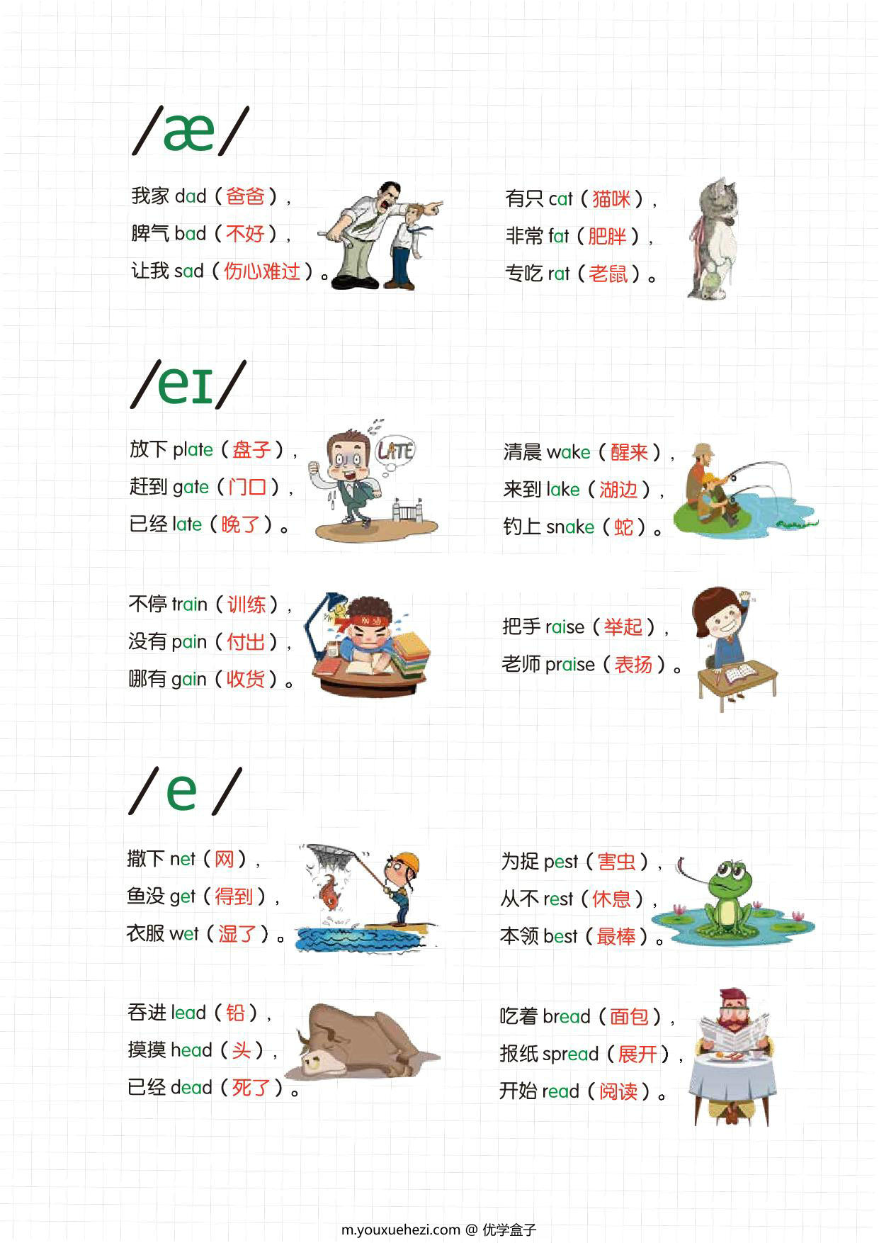 图片[1]-英语三字经单词本，14页PDF电子版-优学盒子