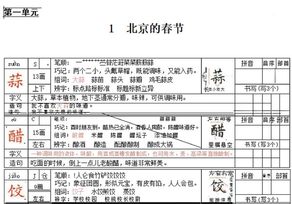 六年级语文下册字词预习册，64页pdf可打印-优学盒子