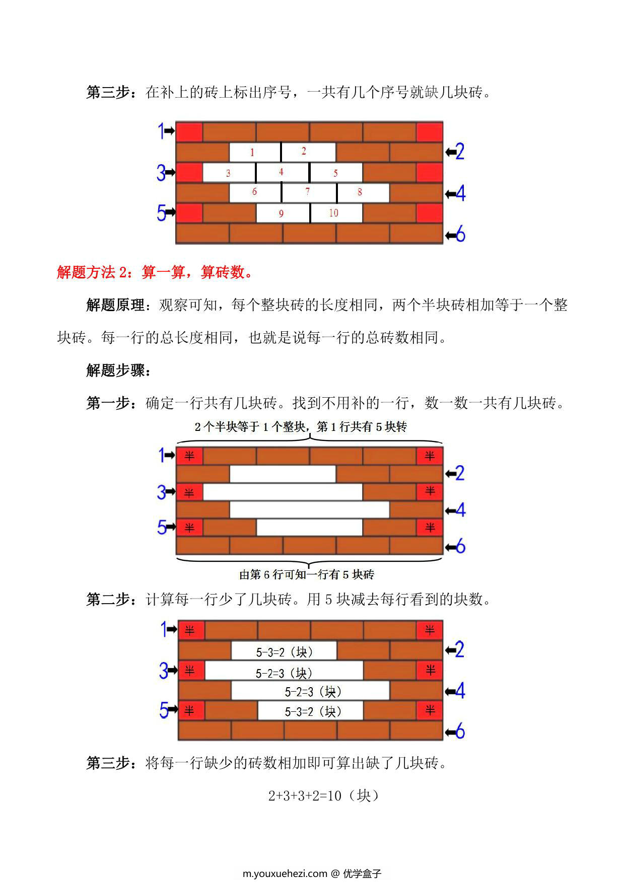 图片[2]-一年级下册数学-认识图形之补砖问题专项讲解+练习，5页PDF电子版-优学盒子