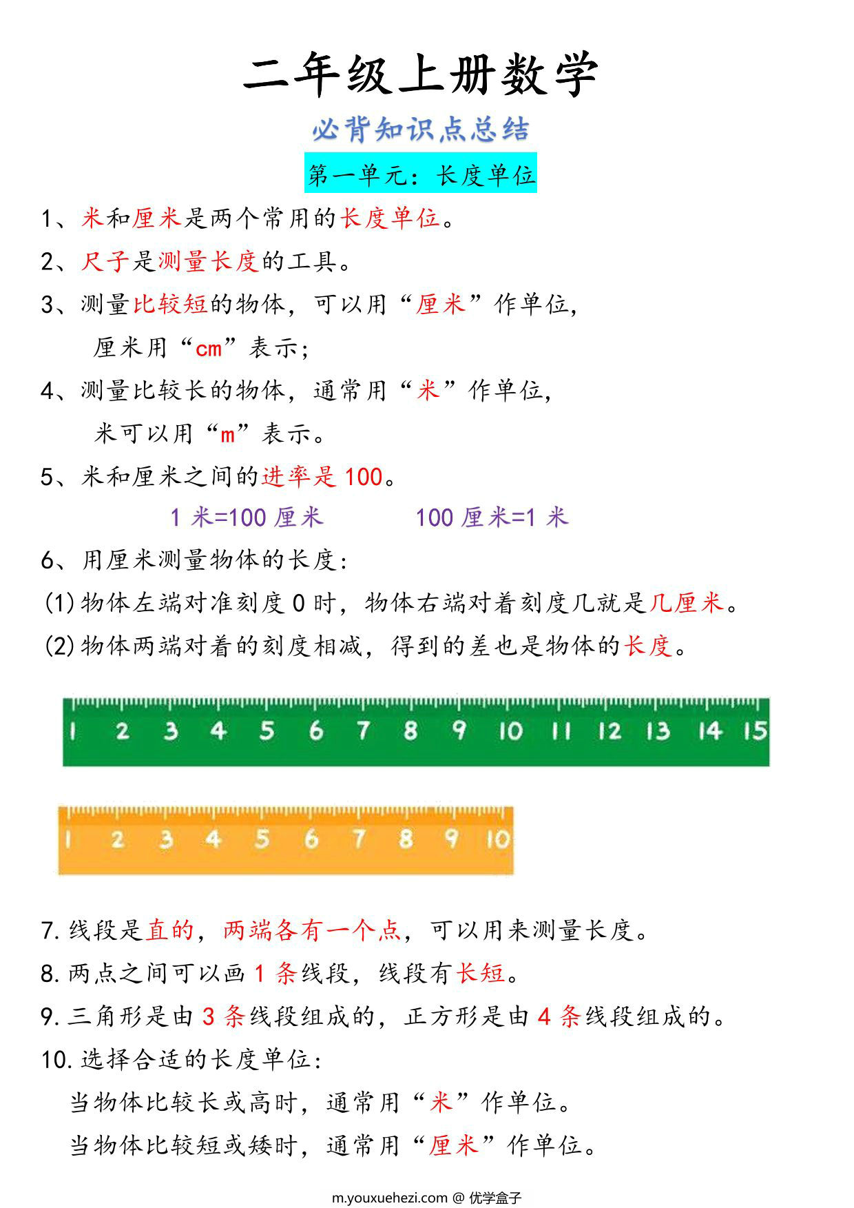 图片[3]-二年级上册数学必背公式汇总（人教版），8页PDF可打印-优学盒子