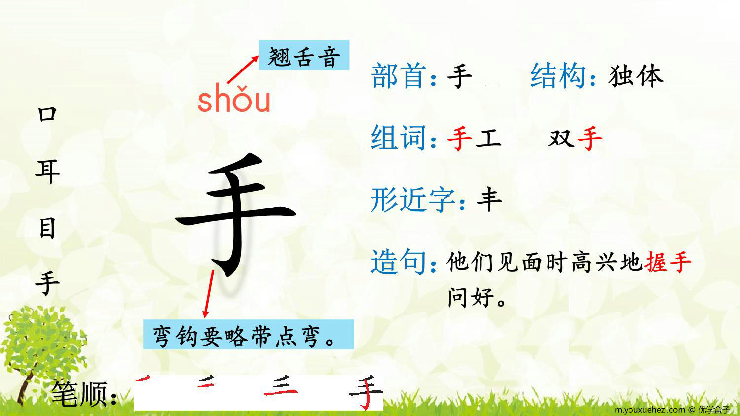 图片[3]-一年级上册语文写字表100字【生字教学】，150页PDF电子版-优学盒子