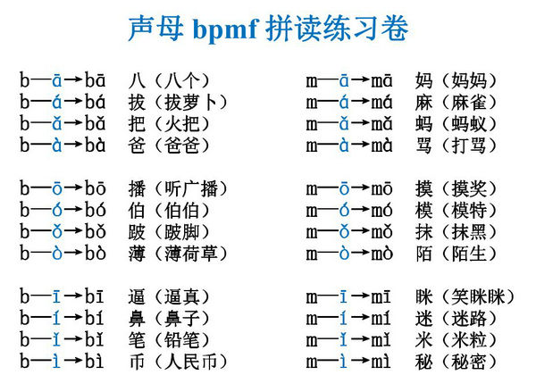 一年级上册语文拼音拼读练习，6页PDF电子版-优学盒子