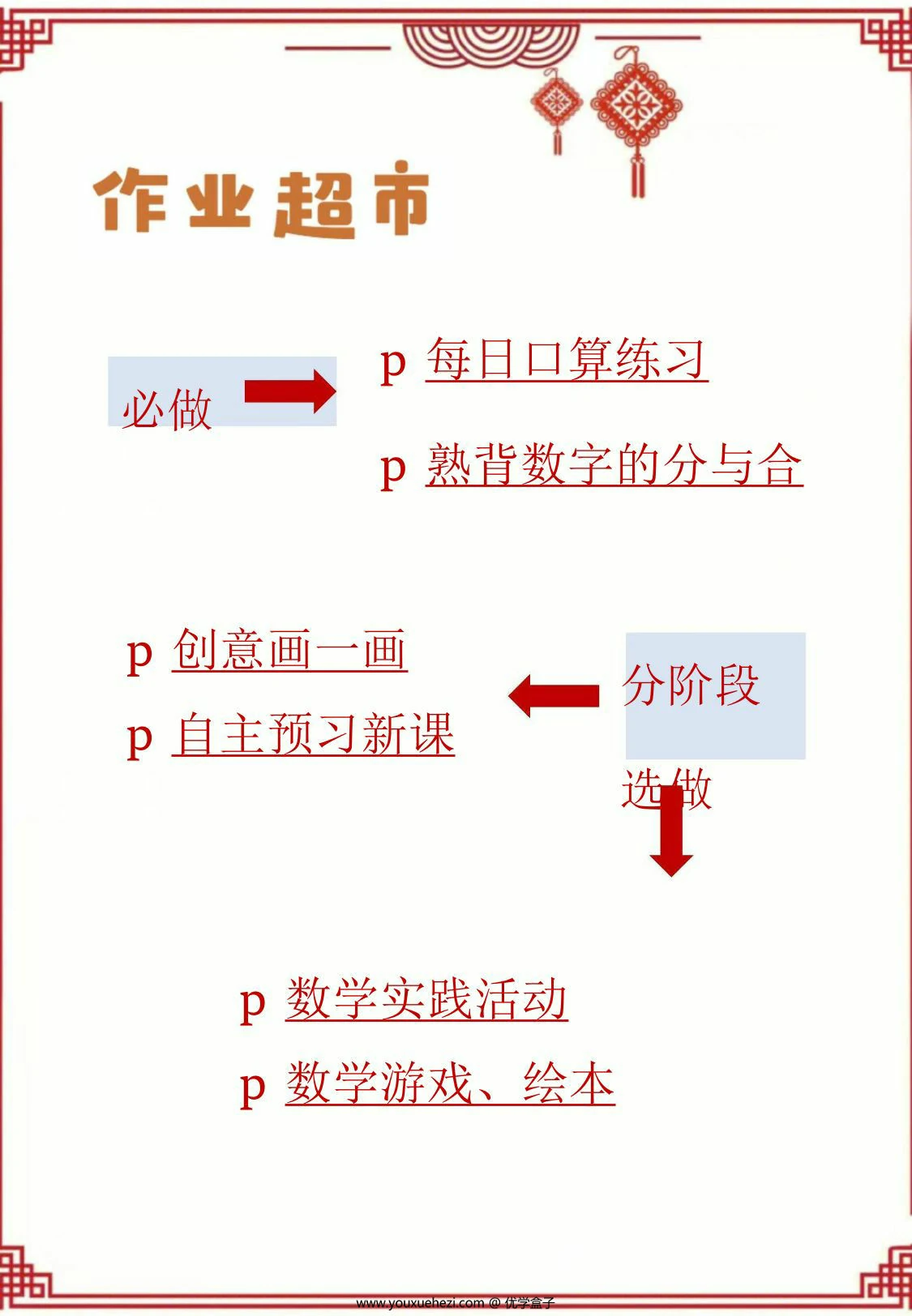 图片[1]-一年级上数学寒假作业，18页PDF电子版-优学盒子