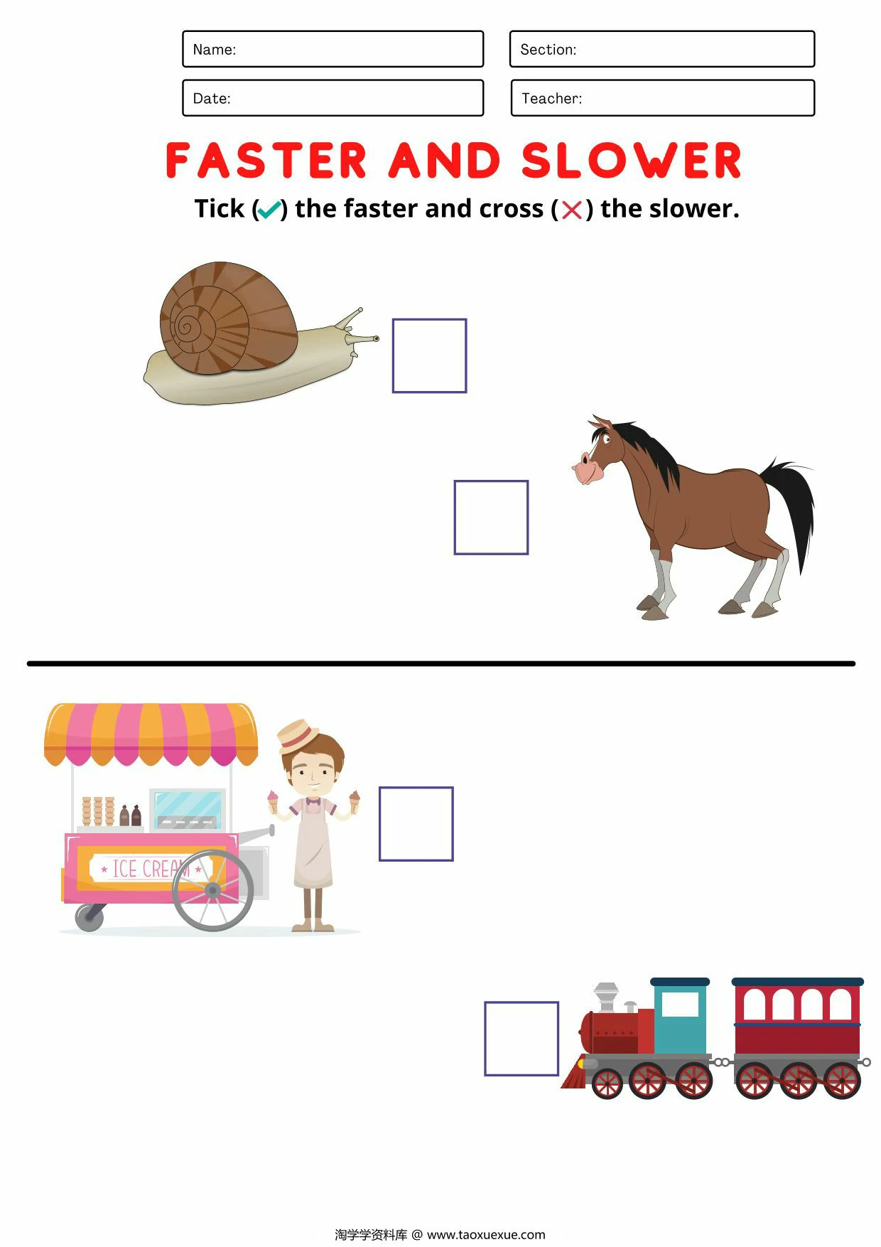 图片[2]-Fast and slow worksheet，8页PDF电子版-优学盒子