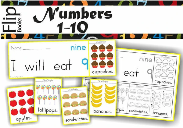 Flip Books – Numbers 23P，23页PDF可打印-优学盒子