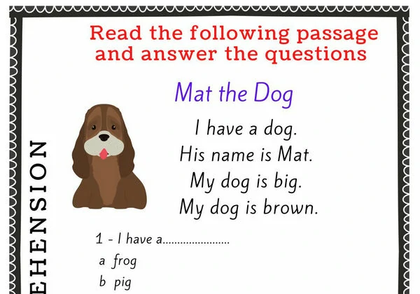 KG Reading Comprehension，6页PDF电子版-优学盒子
