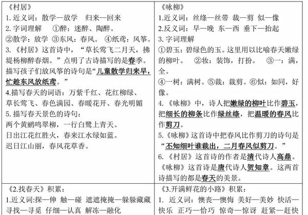 二年级下册语文《课课贴》，10页PDF电子版-优学盒子