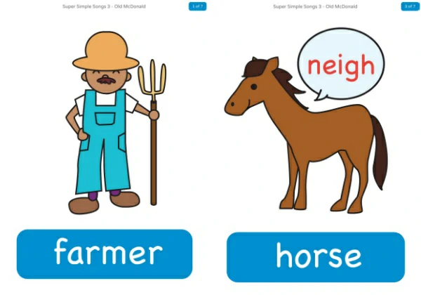 old-mc-donald-flashcards，7页PDF电子版-优学盒子