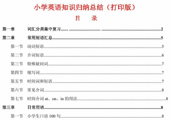 （超详）小英语知识点归纳汇总，66页PDF电子版-优学盒子