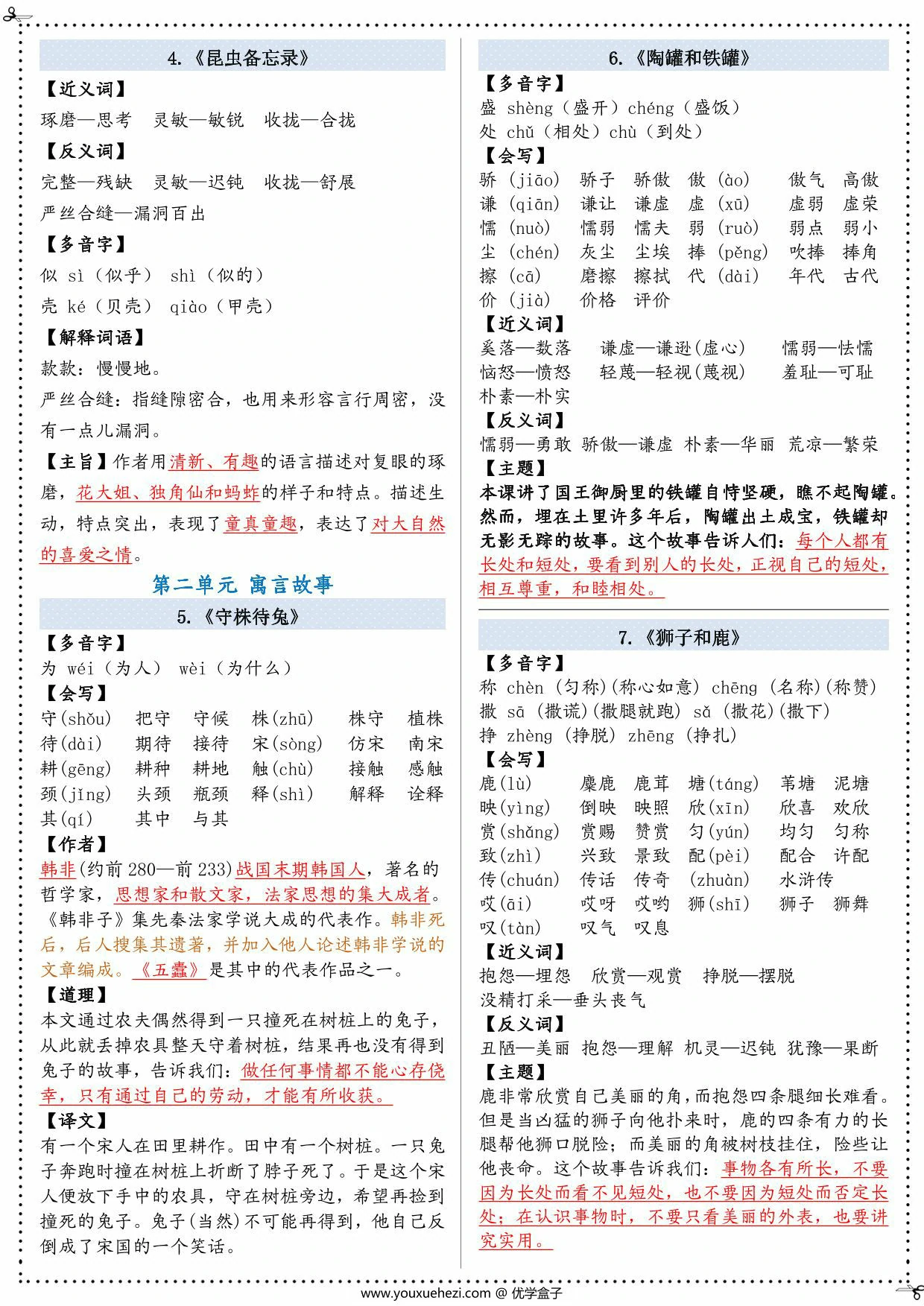 图片[2]-三年级下册语文课课贴，8页PDF可打印-优学盒子