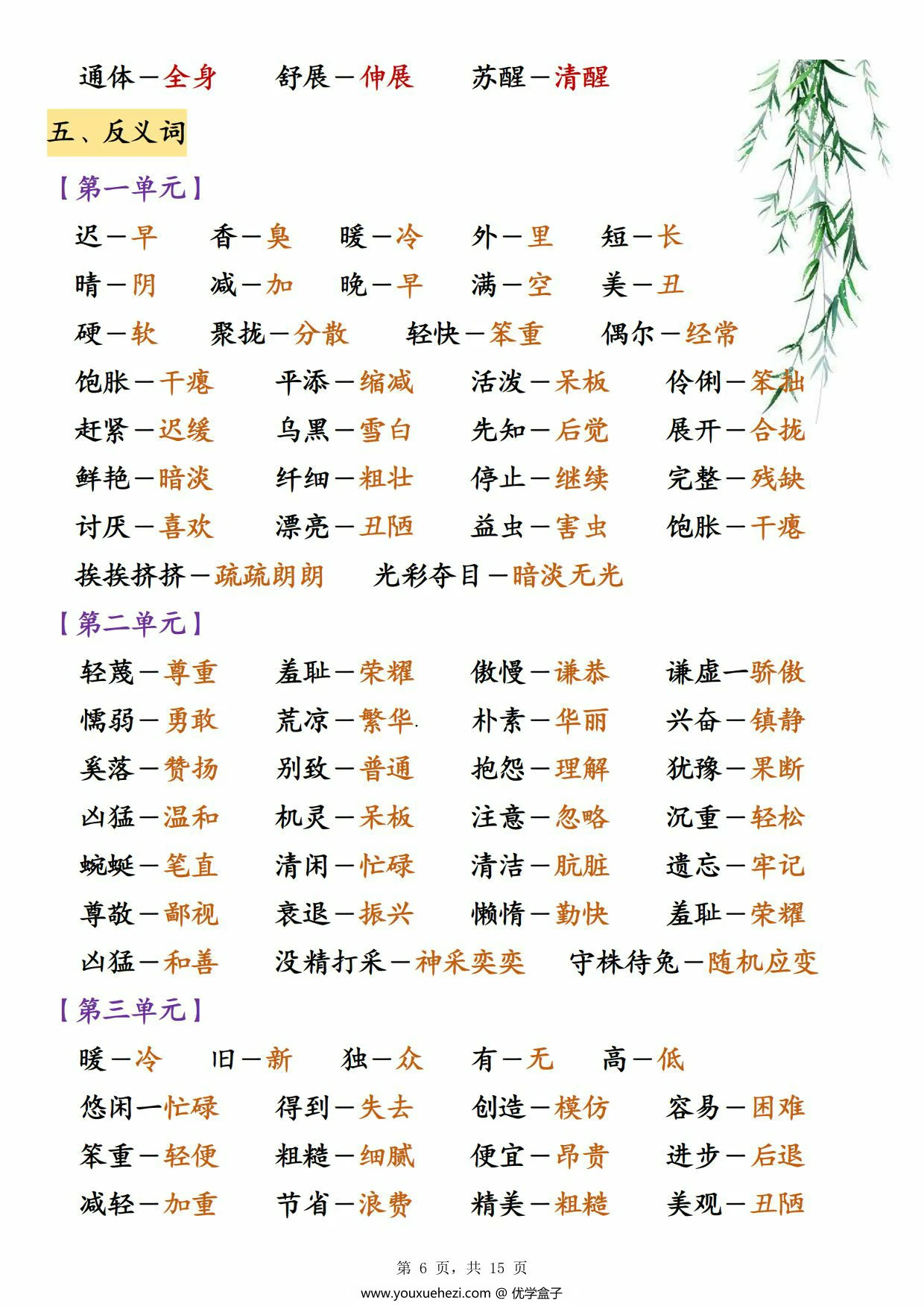 图片[3]-三年级下册语文期中必背知识点汇总，15页PDF可打印-优学盒子