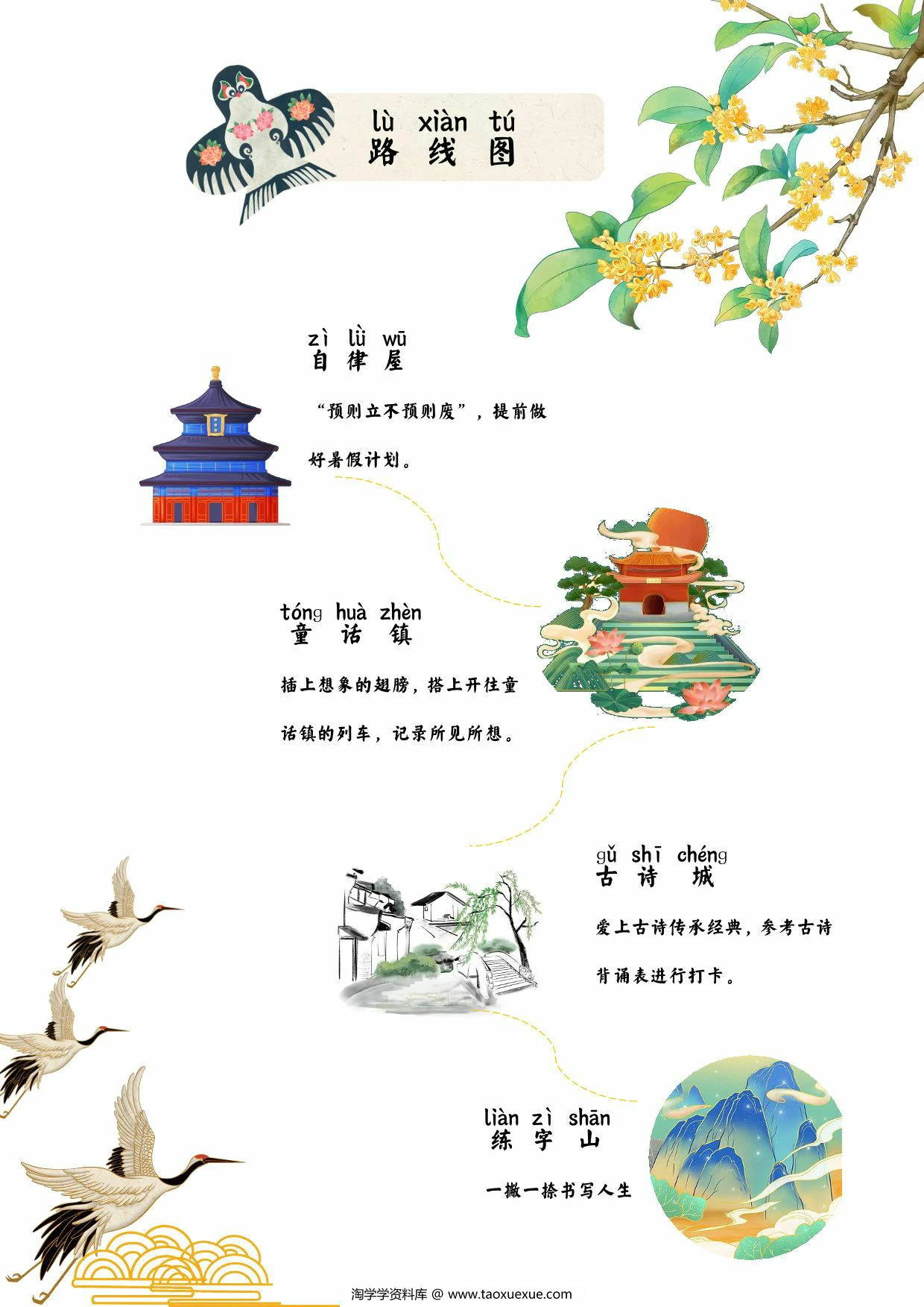 图片[1]-一年级暑假作业乐学手册，14页PDF电子版-优学盒子