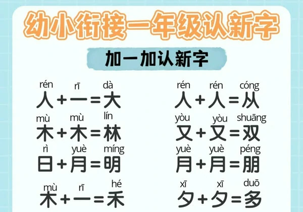 幼小衔接一年级减一减加一加认汉字，5页PDF电子版-优学盒子